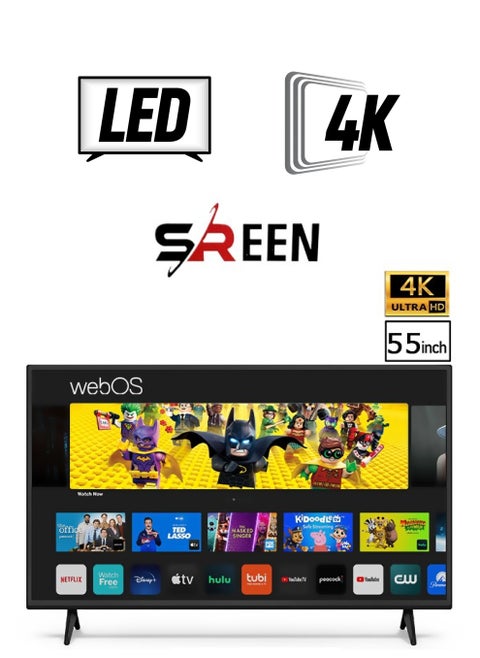 55 شاشة LED بدون إطار سمارت - 4K سمارت - نظام تشغيل ويب مع وحدة تحكم ماجيك - SRET-55S4KW1