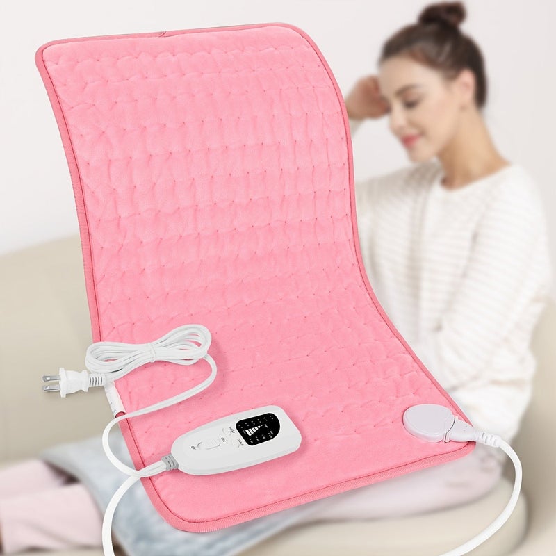 Extra Large Heating Pad - Back, Neck, Shoulder, Arms & Belly, Fast Heat to 140°F, Portable with 6 Settings, Auto Shut-Off, 24" x 12", Wet/Dry Use, Machine Washable, Knee & Leg Heating, Perfect Gift for Parents or Christmas - Image 1