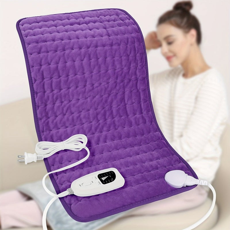 Extra Large Heating Pad - Back, Neck, Shoulder, Arms & Belly, Fast Heat to 140°F, Portable with 6 Settings, Auto Shut-Off, 24" x 12", Wet/Dry Use, Machine Washable, Knee & Leg Heating, Perfect Gift for Parents or Christmas - Image 2