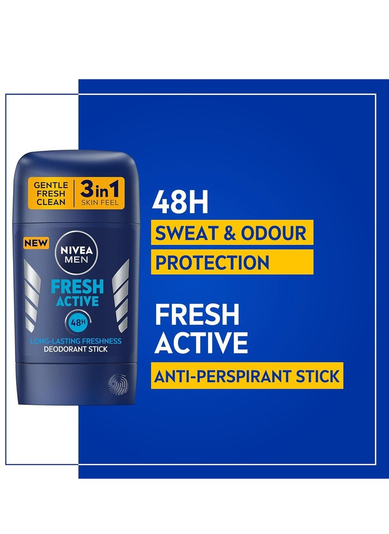 Antiperspirant Stick for Men 48h Protection Fresh Active 50ml - pzsku/ZD19E854A8A44BA2676F9Z/45/_/1699476047/9a296c81-82b5-4ef3-81d7-38b0e7ac957e