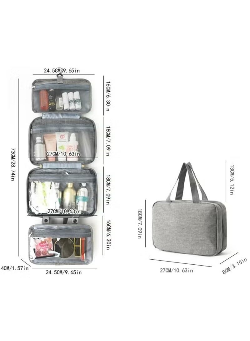 Arabest Toiletry Bag Travel Cosmetic Bag with Hanging Hook Unisex Water-resistant Organizer for Makeup, Shaving Supplies  - Image 4