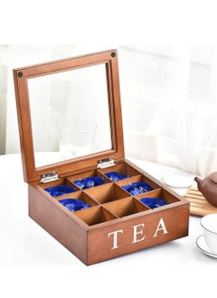 صندوق تخزين الشاي الخشبي Teabag Storing