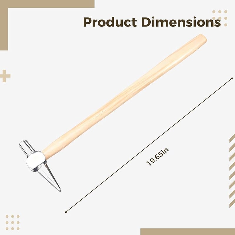 Railway Inspection Hammer 400g Metal Head 19 7 Inch Wooden Handle Pointed Tip - Image 3