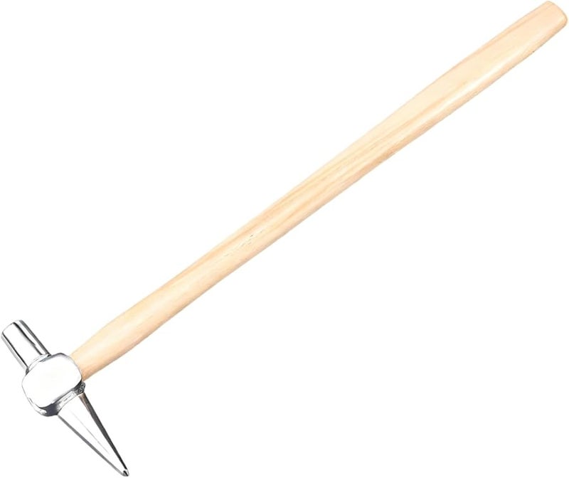 Railway Inspection Hammer 400g Metal Head 19 7 Inch Wooden Handle Pointed Tip - Image 1