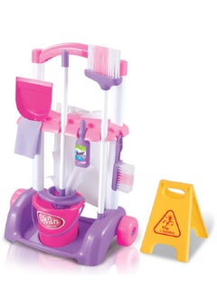 Generic 9 Pieces Portable Lightweight Little Helper Pretend House Keeping Cleaning Play Set  - Image 1