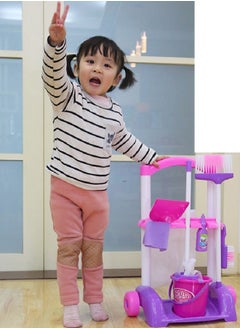 Generic 9 Pieces Portable Lightweight Little Helper Pretend House Keeping Cleaning Play Set  - Image 3