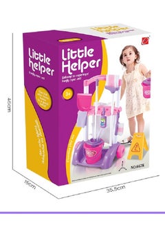Generic 9 Pieces Portable Lightweight Little Helper Pretend House Keeping Cleaning Play Set  - Image 5
