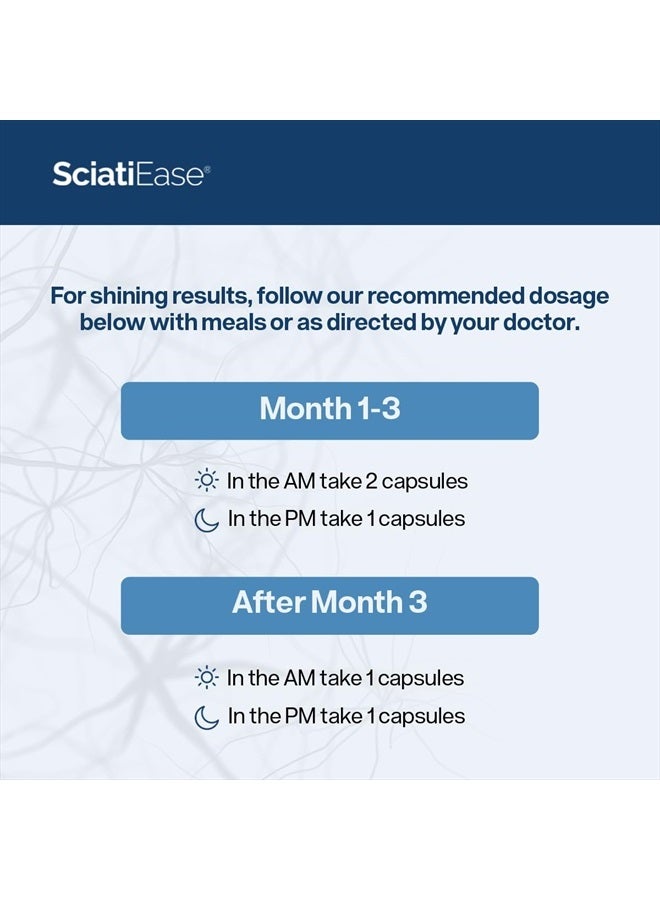 SciatiEase مكمل دعم صحة العصب الوركي - تركيبة دعم الأعصاب مع ألفا بالم، البازلاء، مركب فيتامين ب، حمض ألفا ليبويك 300 ملغ - 3 زجاجات - Image 5