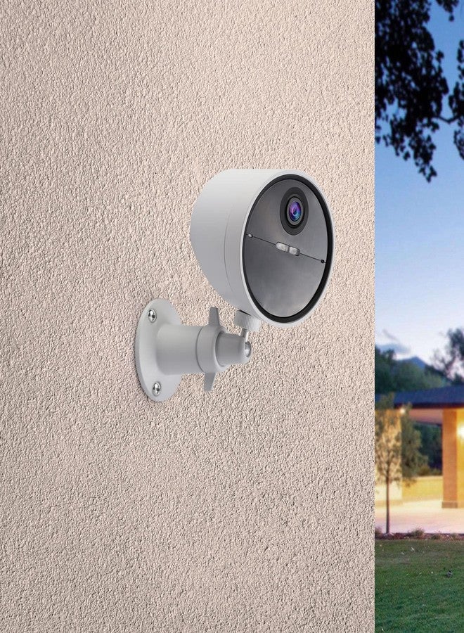 UYODM 2 Pack Wall Mount Holder for SimpliSafe Outdoor Security Camera, 360°Rotation Security Bracket with 1/4 Screw Thread, Camera Not Included (White) - Image 2