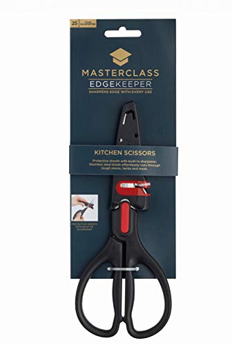Master Class MasterClass EdgeKeeper Kitchen Scissors with Sharpener Sheath, Stainless Steel, 22cm (8.5"), Clam Packed - Image 1