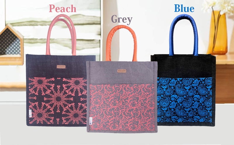 FOONTY Tote Bag/Lunch Bag/Gym Bag (Pack of 2,FFFWB6016F_Multicolored) - Image 5