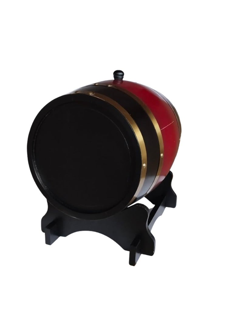 KING & I KING I Oak Wine Barrel with Stand 5L Capacity Wooden Storage for Wine and Whiskey  - Image 5