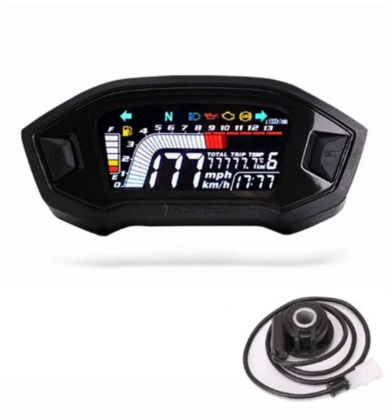 QASULER Universal Motorcycle Speedometer with Backlight - Image 1