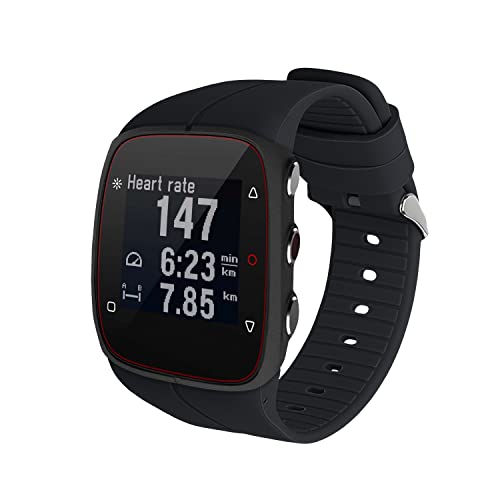 kwmobile Strap Compatible with Polar M400 M430 Strap Replacement Silicone Watch Band Black - Image 1