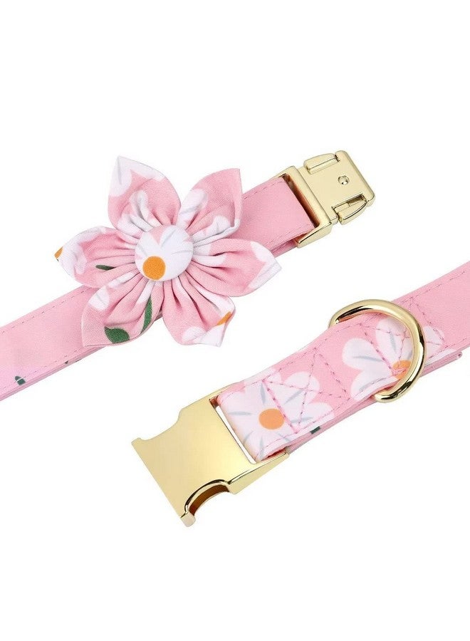 Beirui Cute Girl Dog Collars, Harnesses & Leashes Set - Adjustable Dog Collar and Leash Set with Flower - Soft Mesh Dog Vest Harness for Puppies Small Medium Dogs (Pink-1,XS) - Image 2