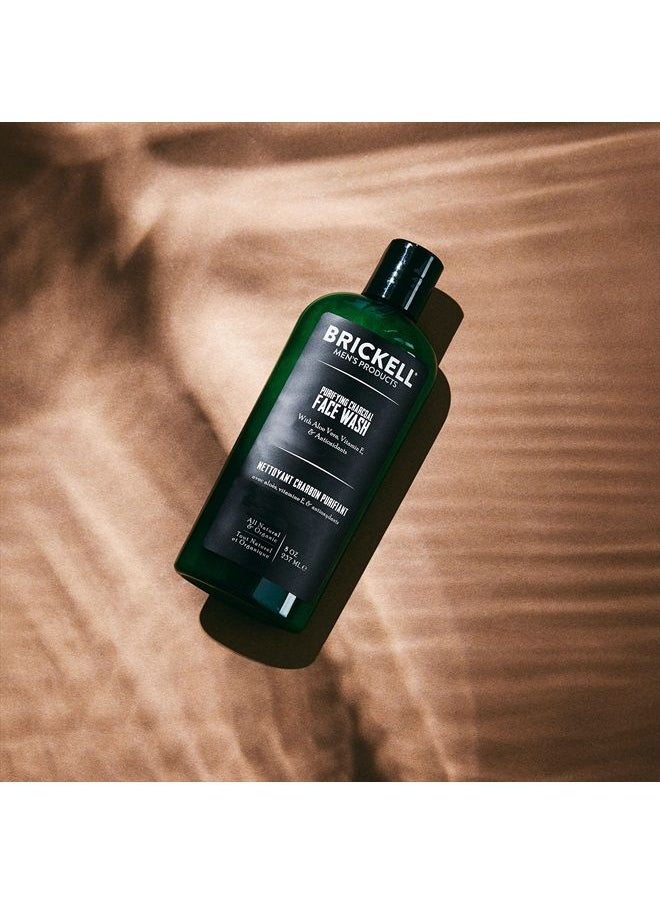 Brickell Men's Products - Brickell Men's Purifying Charcoal Face Wash for Men, Natural and Organic Daily Facial Cleanser, 8 Ounce, Scented - Image 1