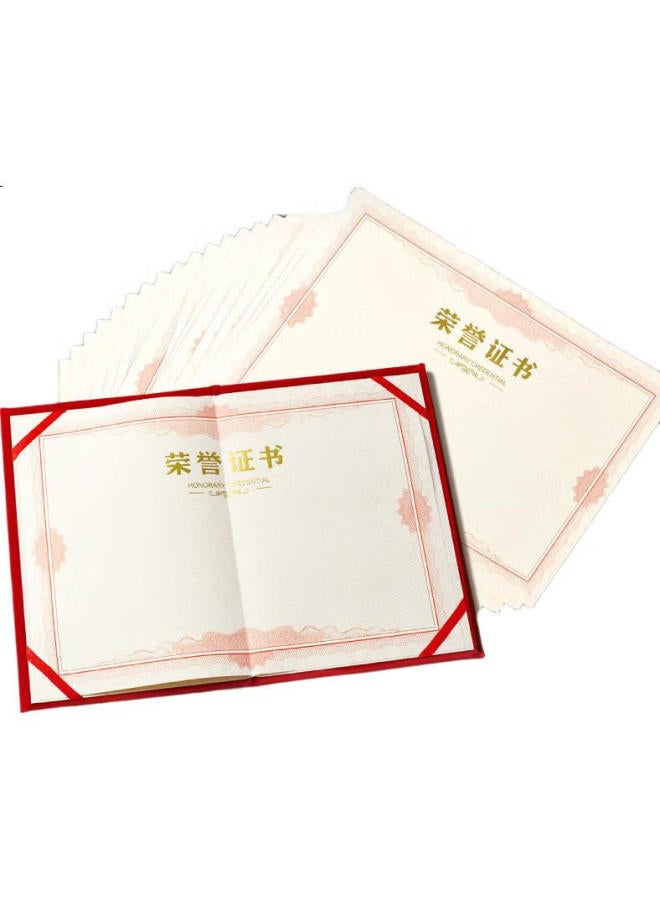 DSB [Lowest Price Online] Dsb 12K/10 Pack Velvet Peony Style Honor Certificate, Customizable Award Certificate, Award Presentation Certificate, Certificate Cover [With 20 Inner Pages] 050811 - Image 3