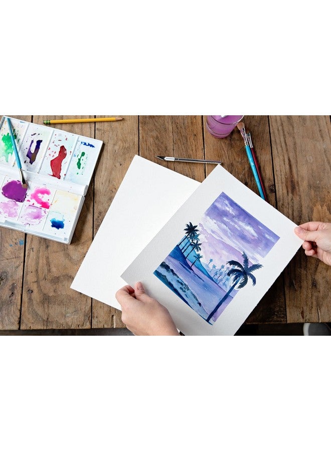 Renaissance Fabriano Watercolor Paper Pad 375 x 555 mm A-2 Cold Press Water Color Sketchbook Pad 10 Sheets 300 GSM for Art Painting, Drawing, Wet & Mixed Media - Water Coloring Paint Paper for Artist & Kids - Image 2