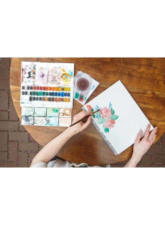Renaissance Fabriano Watercolor Paper Pad 375 x 555 mm A-2 Cold Press Water Color Sketchbook Pad 10 Sheets 300 GSM for Art Painting, Drawing, Wet & Mixed Media - Water Coloring Paint Paper for Artist & Kids - Image 3