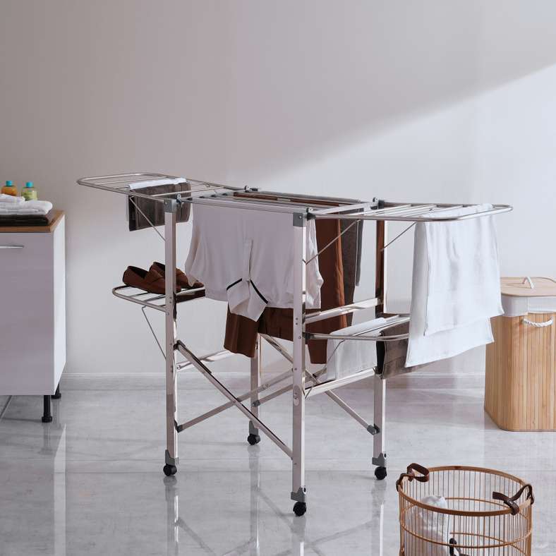 Suzanne Foldable Cloth Dryer with 25m Drying space 186x56x112cm - Grey