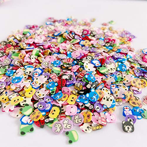 EHOPE 3000 PCS Polymer Slices Clay Slices DIY Nail Art Slices Supplies Making Kit Decoration Arts Crafts(Animal Slices) - Image 2
