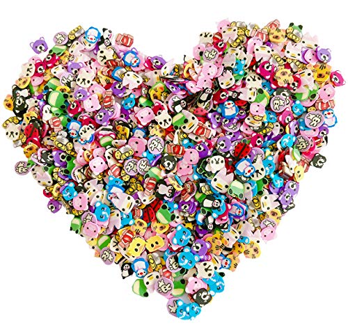 EHOPE 3000 PCS Polymer Slices Clay Slices DIY Nail Art Slices Supplies Making Kit Decoration Arts Crafts(Animal Slices) - Image 1