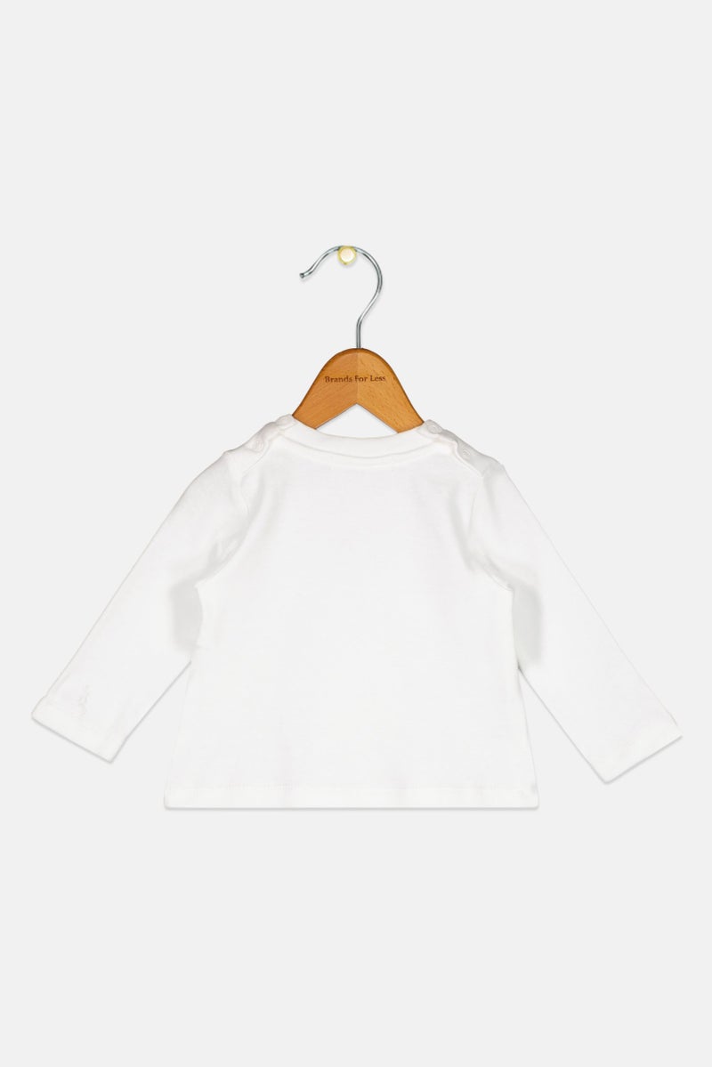 Choupette Toddlers Boy Embroidered Long Sleeves T-Shirt, White - Image 2