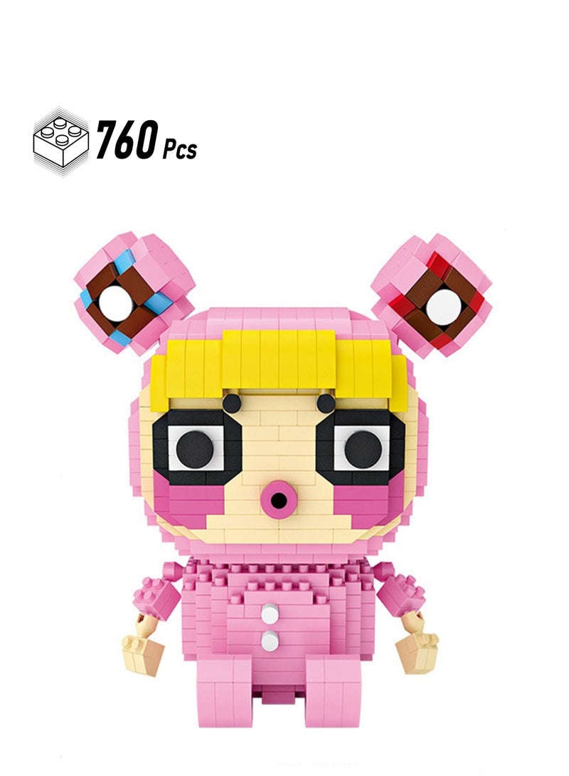 760pcs Blushing Girl Model Set Assembly Building Blocks Creative Diy Building Assembly Toys Children Adult Home Decoration - Image 1