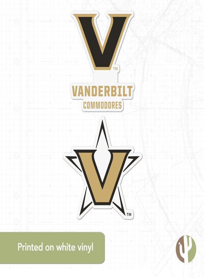 Desert Cactus Vanderbilt University Sticker Vanderbilt Commodores Vinyl Decal Laptop Water Bottle Car Scrapbook Sheet (4 Inch Set V1) - Image 5