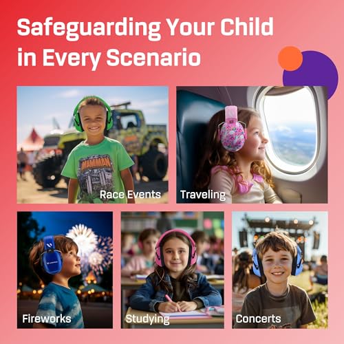 VANDERFIELDS Noise Cancelling Headphones for Kids, Age 3-16, Certified 27dB Noise Reduction, Sound Cancelling Safety Ear Muffs, Adjustable Size, Kids Ear Protection Events, Concerts, Fireworks, Autism - Image 5
