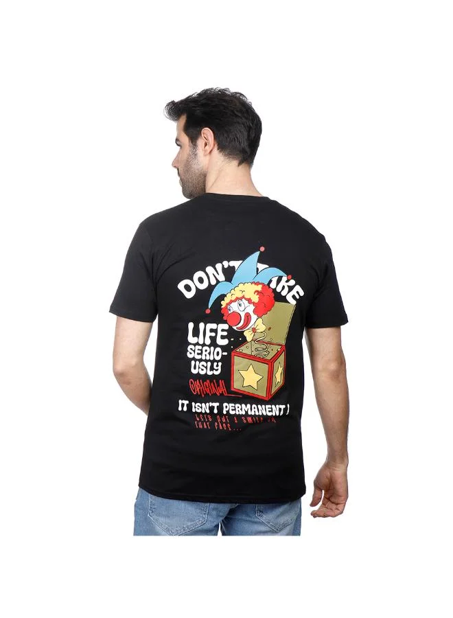 Coup Coup Men Printed Single Jersey T-Shirt 1000836 3XL - Black