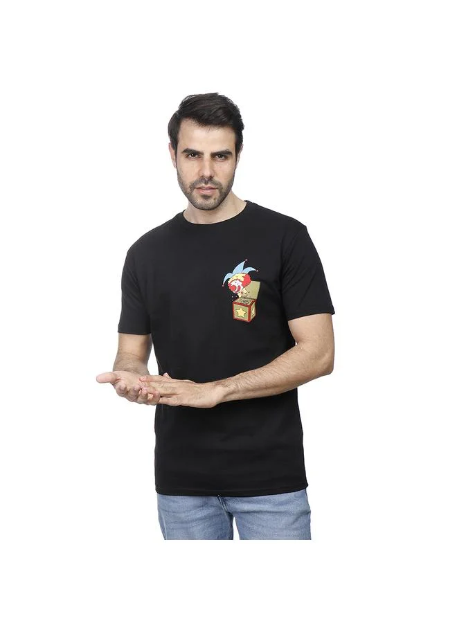 Coup Printed Single Jersey T-Shirt – Black