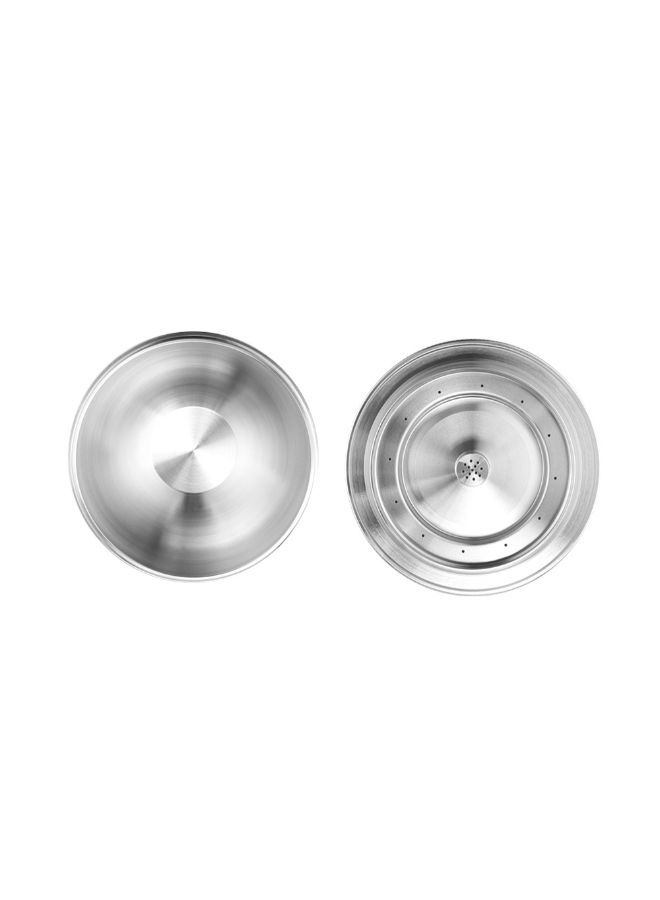 NIBEMINENT Stainless Steel Reusable Coffee Capsule Filter Silver 11.4 x 6.4 6.4centimeter - Image 5