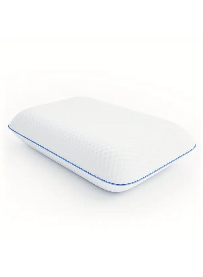 Standard Size Neck Pillow with Quilted Cover for Side and Back Sleepers - Image 1