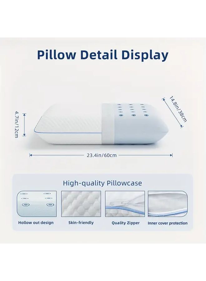 Standard Size Neck Pillow with Quilted Cover for Side and Back Sleepers - Image 3