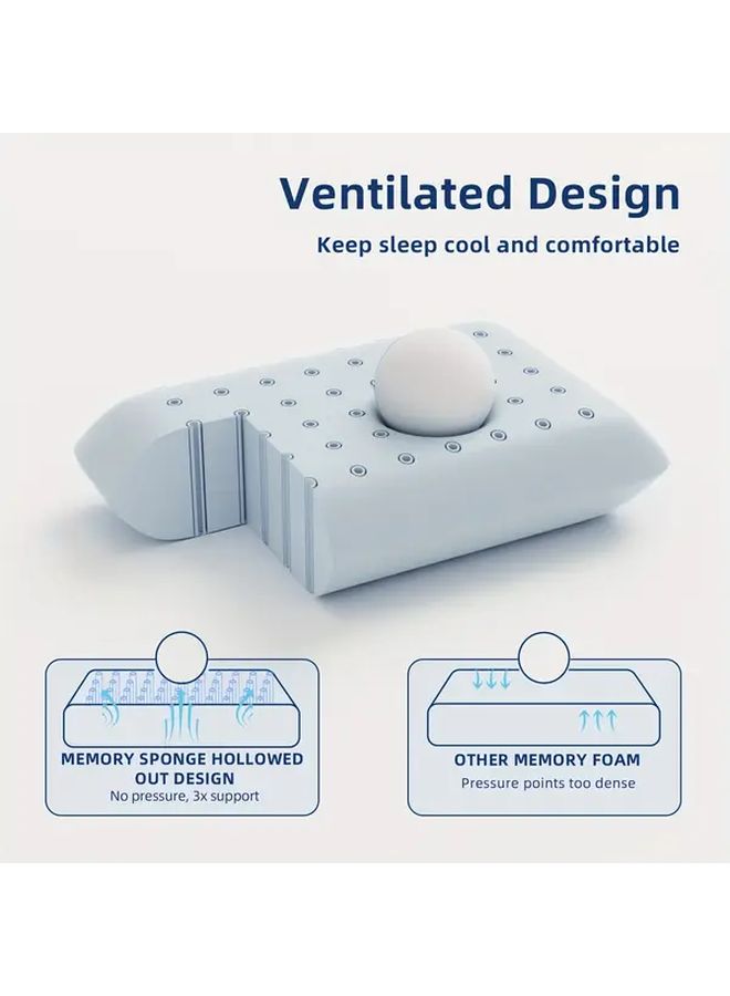 Standard Size Neck Pillow with Quilted Cover for Side and Back Sleepers - Image 4