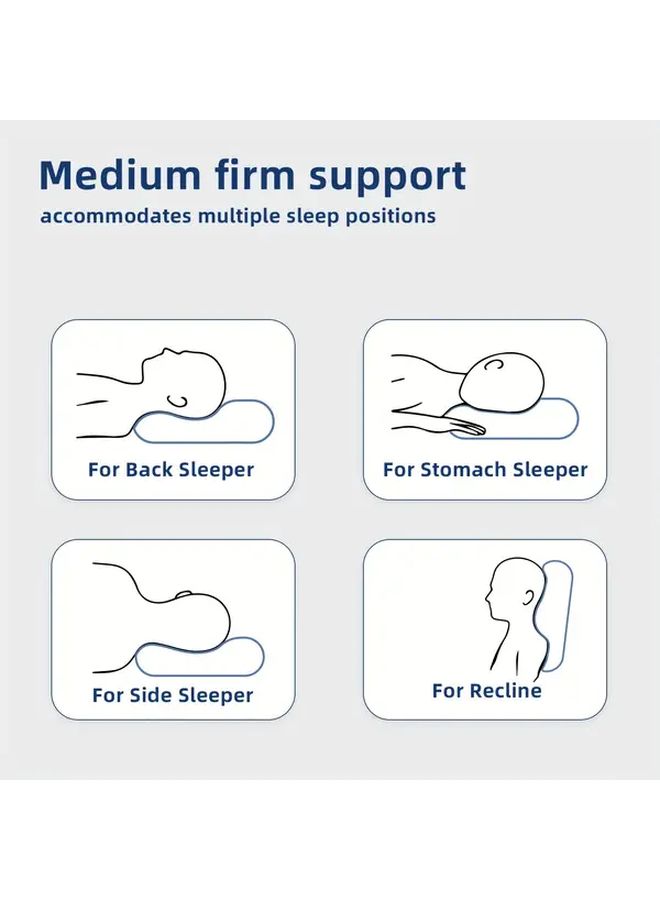 Standard Size Neck Pillow with Quilted Cover for Side and Back Sleepers - Image 5