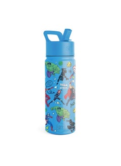 Simple Modern Simple Modern Marvel Avengers Water Bottle with Straw Lid | Insulated Stainless Steel Reusable Tumbler Gifts for Teenagers, Men | Summit Collection | 18oz, Avengers Heroes  - Image 1