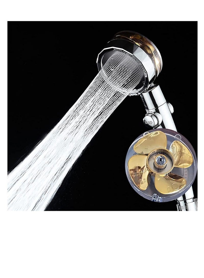 High Pressure Water Saving Shower Head with Filter and Pause Switch Easy Install Handheld Turbocharged 360 Degrees Rotating Purple - Image 2