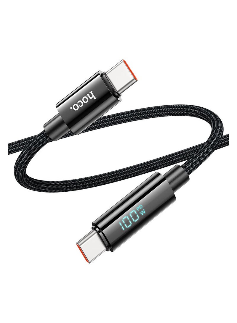 Hoco U125 100w Type C - C Digital display charging data cable, 1.2m - Image 1