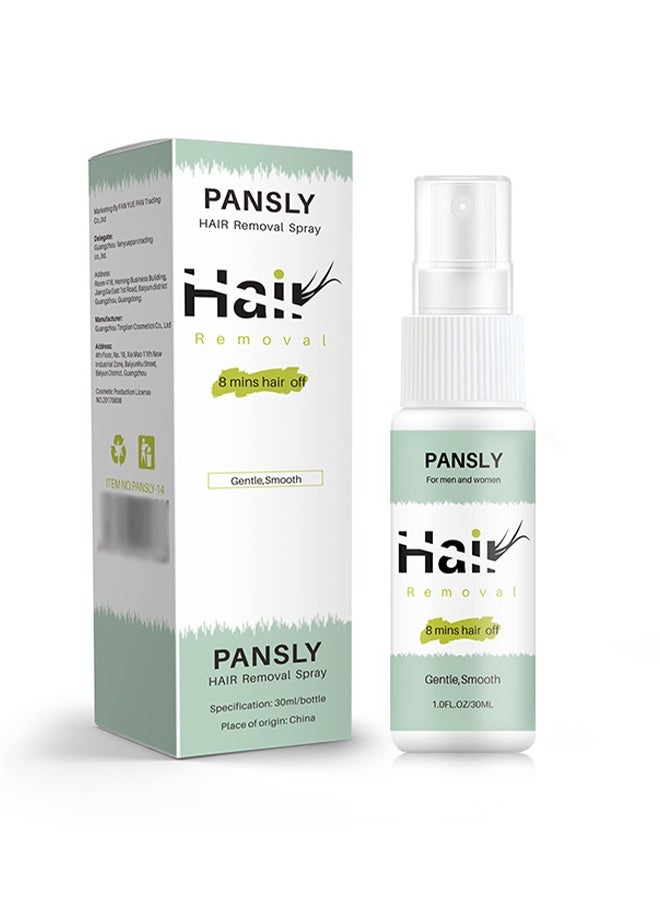 PANSLY Hair Removal Spray, Hair Growth Inhibitor,  Painless Hair Remover for Sensitive Skin, Depilatory Cream for Legs, Arms, Underarms and Private Areas, Non-Irritating Painless Flawless 30ML - Image 1