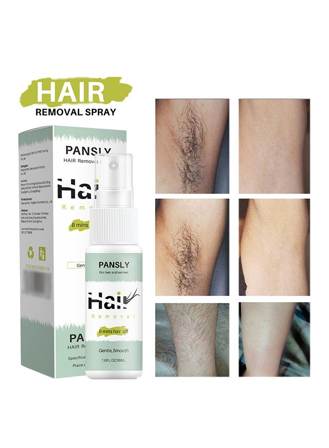 PANSLY Hair Removal Spray, Hair Growth Inhibitor,  Painless Hair Remover for Sensitive Skin, Depilatory Cream for Legs, Arms, Underarms and Private Areas, Non-Irritating Painless Flawless 30ML - Image 2
