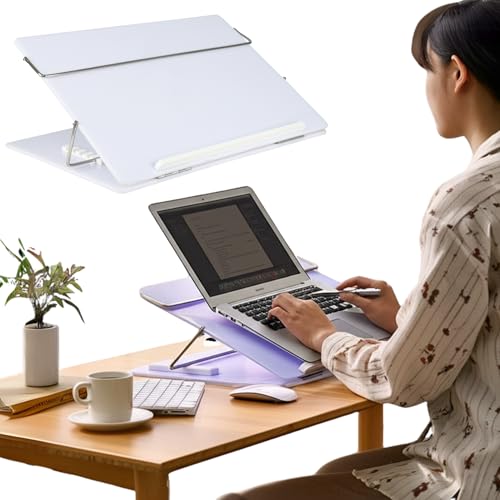 VeleSolv Acrylic Desk Organizer, Acrylic Table top for Laptop/Sketching/Writing Desktop Table (Milky White, 12 * 16) - Image 4