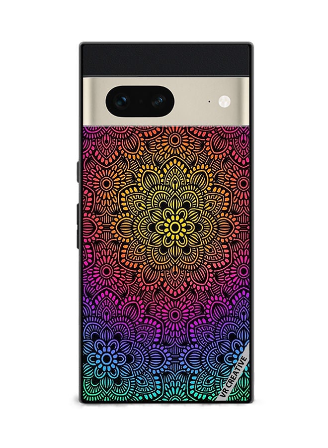 VR CREATIVE Protective Case Cover For Google Pixel 7 Mandala Design Multicolour - Image 1