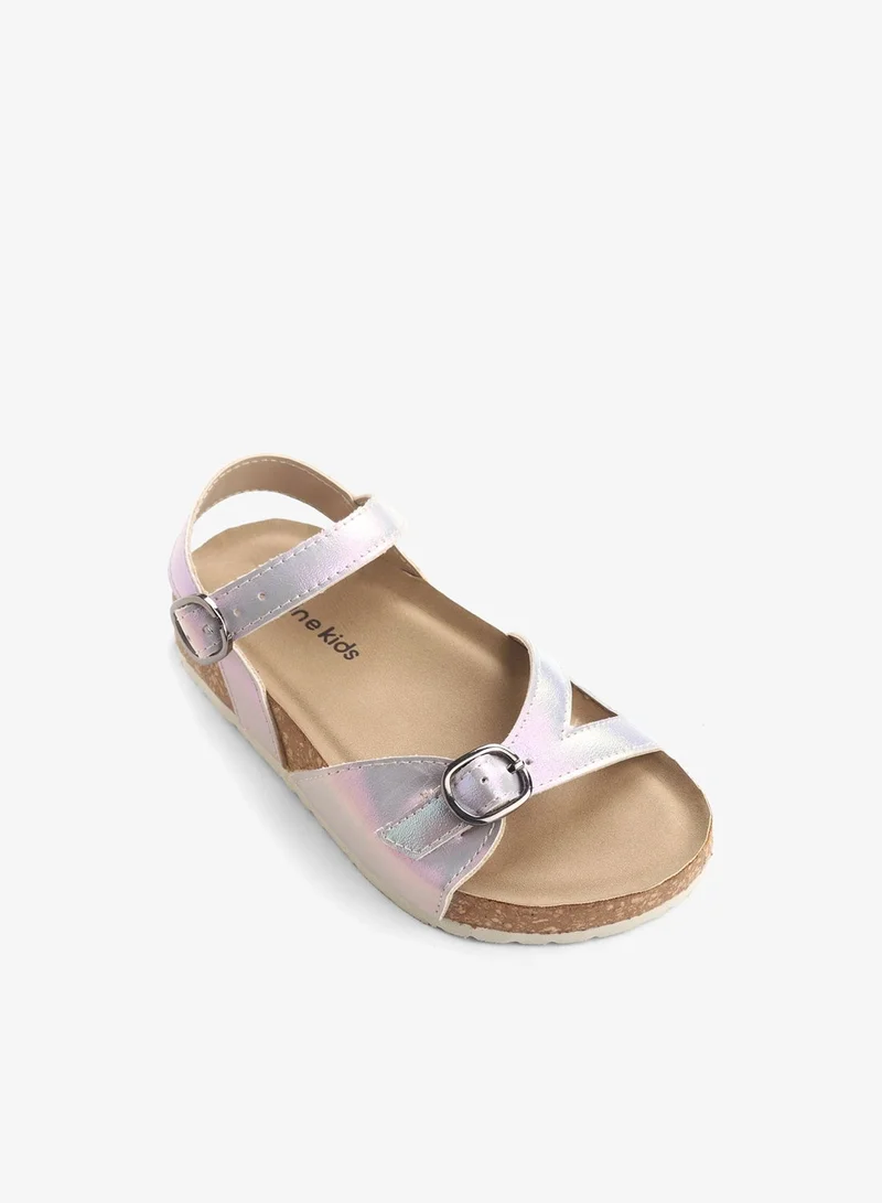 Pine Kids Pine Kids Sandals with Belt Closure - Silver