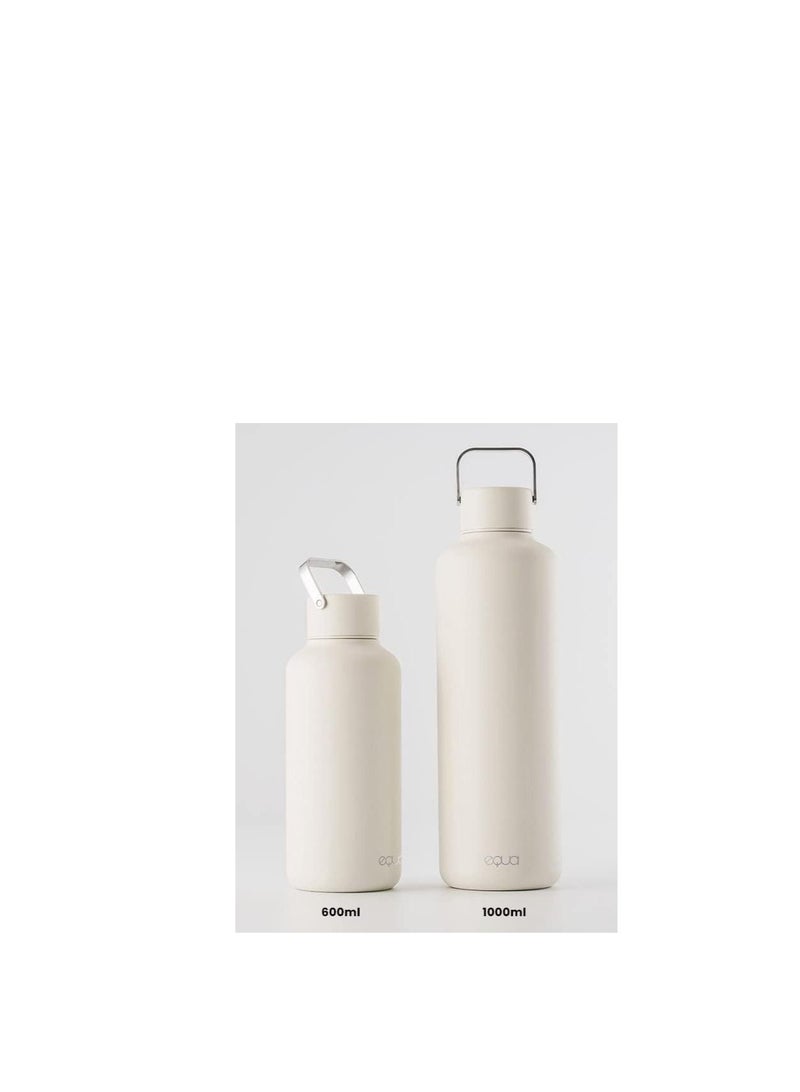 EQUA Timeless Stainless Steel Bottle 600ml Off White - Image 4