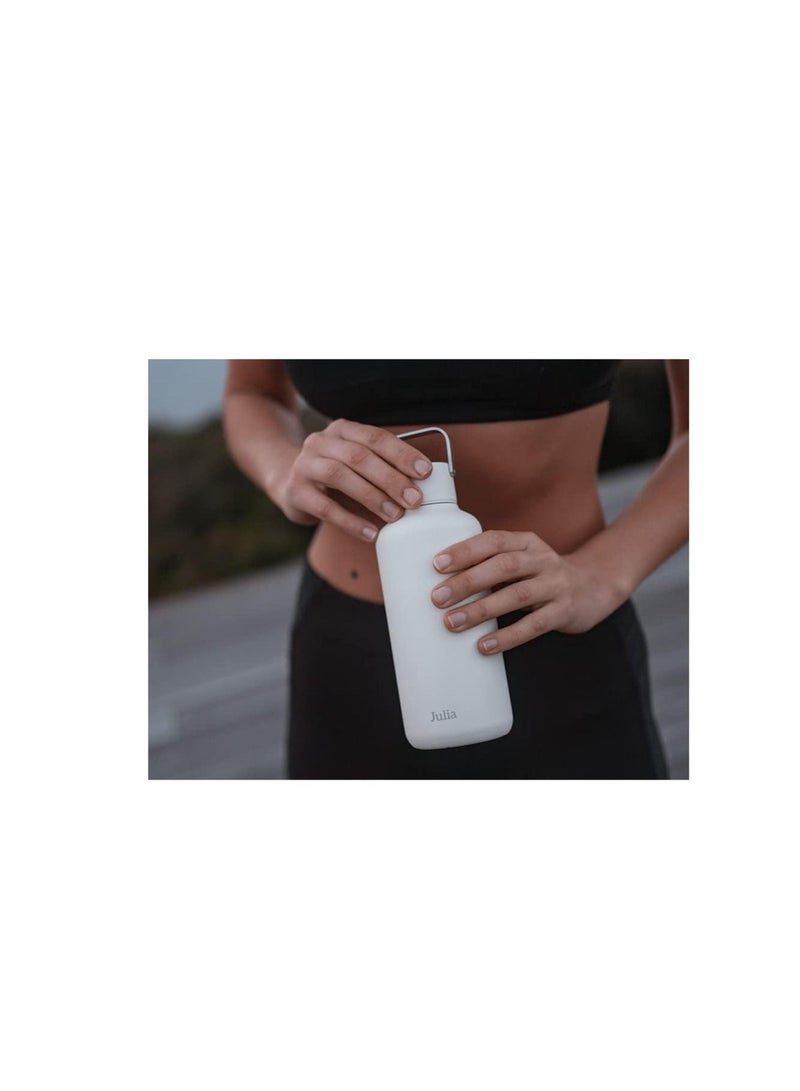 EQUA Timeless Stainless Steel Bottle 600ml Off White - Image 2