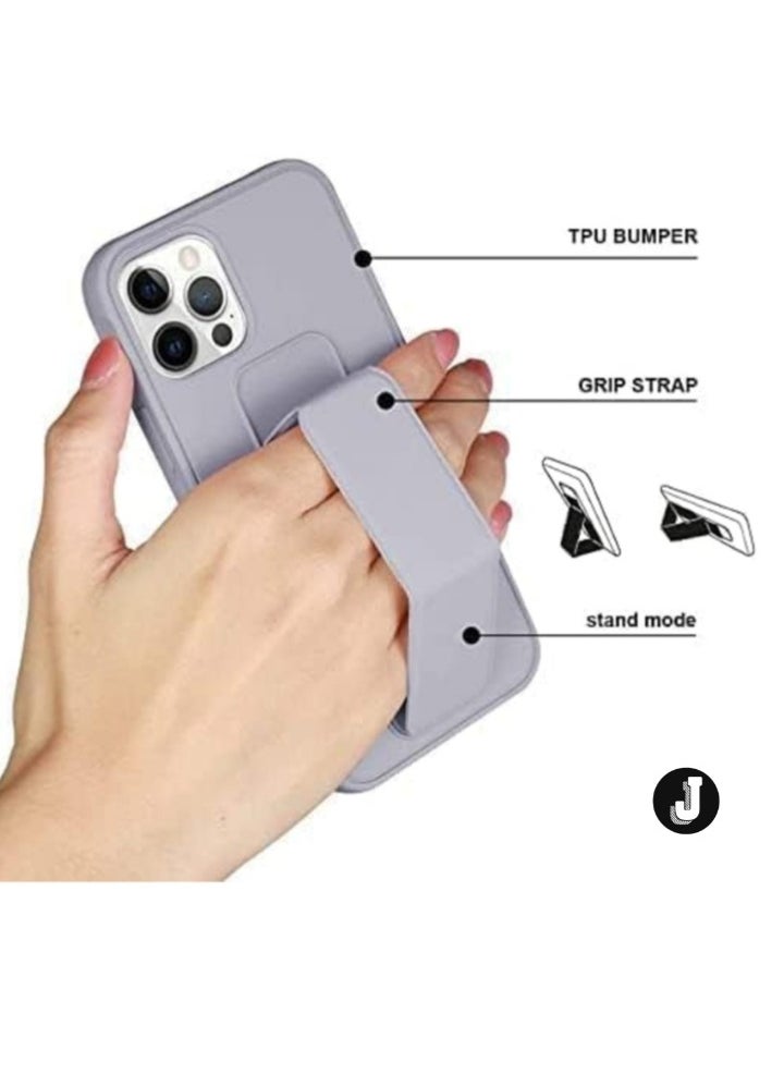 JAJEEK iPhone 16 Pro Max Titanium Gray Magnetic Car Mount Kickstand Case – Premium Silicone with Vertical & Horizontal Hand Strap and Multi-Stand Functionality - Image 2