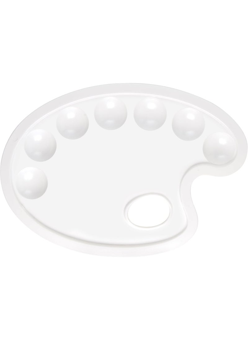 Alvin Heritage Arts CW184 Oval Plastic Artist Paint Palette Made of Durable Solventresistant Plastic for Use with Oils and Acrylics Dimensions 9 12 x 6 12 