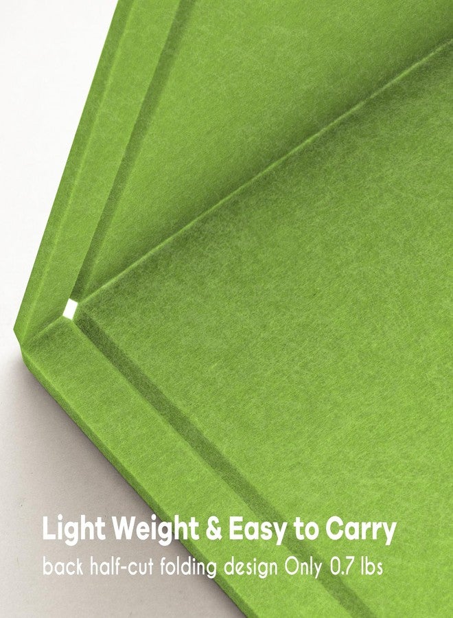 Lightomorrow Bulletin Board, 24 x 18 inches Felt Board Decorative Pin Board, Cork Board Alternative for Wall, Foldable Photo Board Self-Adhesive Vision Board with 20 Pushpins - Foliage Green - Image 3